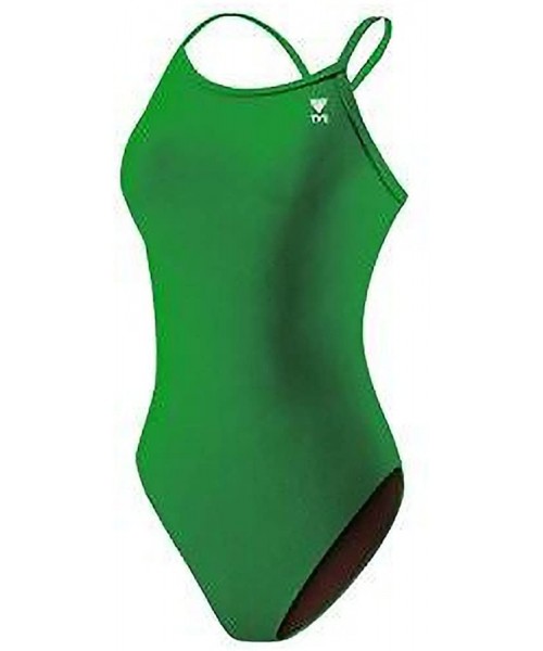 Racing Sport Women's Solid Diamondback Swimsuit - Kelly Green - CP111DTQZ4T