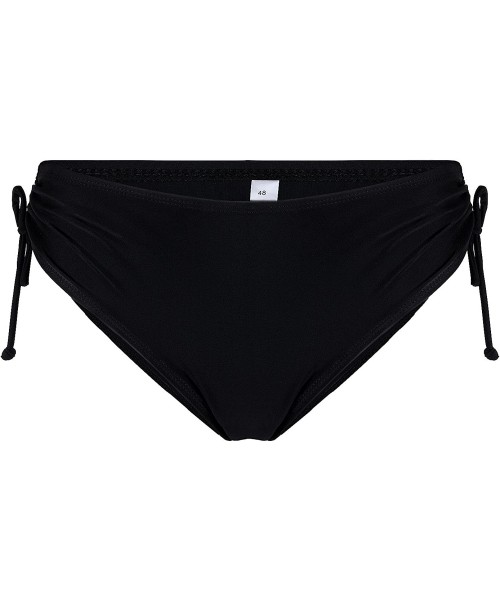 Bottoms Women's Black Swimsuit Bottoms Tie Side Hipster Bikini Shorts Swim Brief (FBA) - Black - CF18DZYWQRW