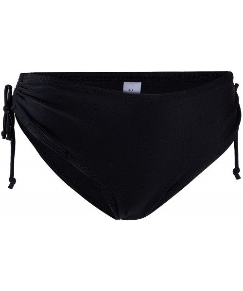 Bottoms Women's Black Swimsuit Bottoms Tie Side Hipster Bikini Shorts Swim Brief (FBA) - Black - CF18DZYWQRW