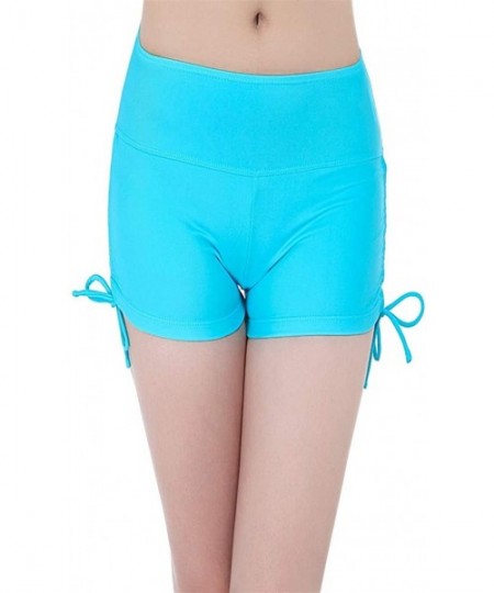 Bottoms Women's Sports Swim Shorts Mini Stretchy Boyshorts Bikini Swimwear Tankini Bottoms with Adjustable Drawstring Blue - ...