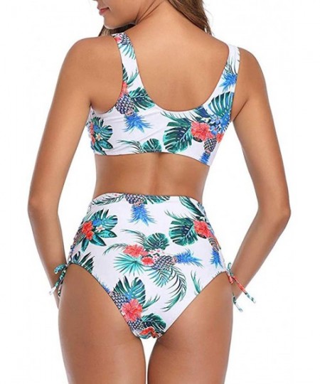 Sets Bathing Suits for Women Sexy Solid Vintage Floral Push Up Bandage Bra Cheeky Bikini Tankini Monokini Swimwear B 01 - C51...