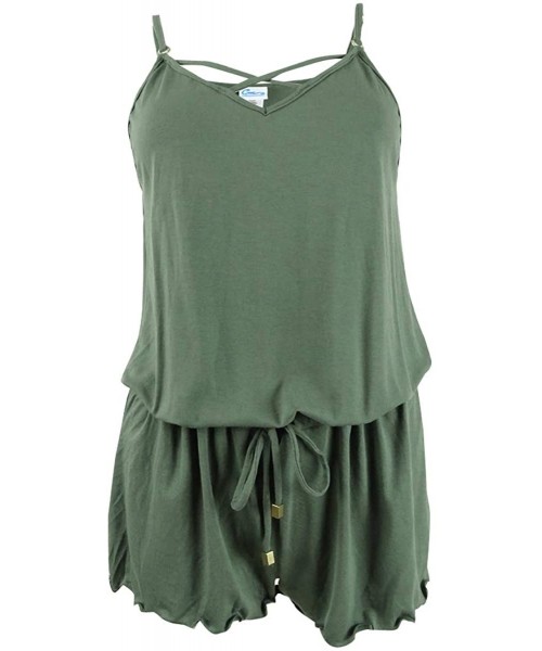 Cover-Ups Juniors Cover-up Romper - Olive - CJ19CY6C3G7