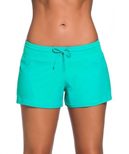 Board Shorts Swim Shorts for Women - Women's Sport Board Shorts Swimsuit Bottom Womens Swim Shorts - Mint - CM18DN4OROD