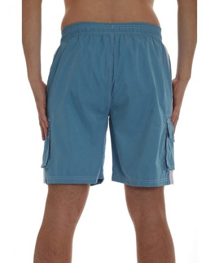 Trunks Men's Bathing Suit Swim Trunks - Turquoise - C318NL6S3QE