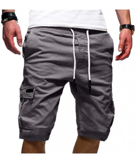 Board Shorts Men's Sport Pants Capri Pants - LimseaFashion Printing Shorts Drawstring Elastic Waist Casual Loose Gym Bodybuil...