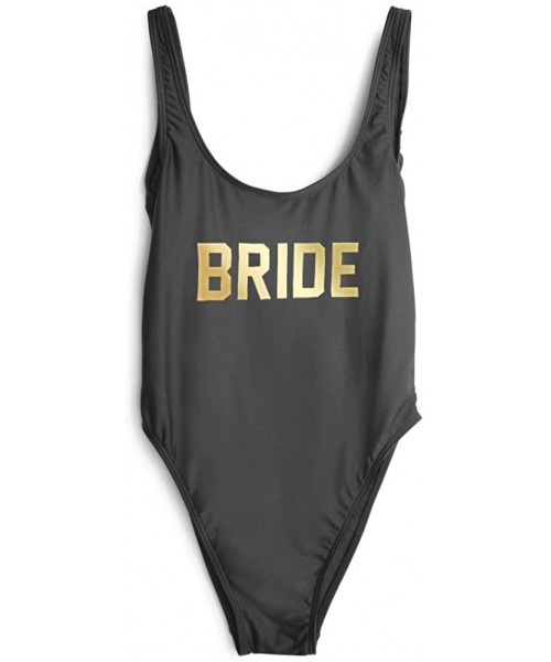 One-Pieces Baywatch-Inspired One Piece Swimsuit with High Cut and Low Back for Women - Black-bride - CR1843W33AO