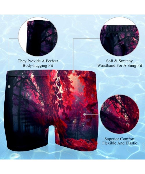 Racing Men Autumn Trees Red Swimsuits Swim Trunks Shorts Athletic Swimwear Boxer Briefs Boardshorts - CO19E4NANSS