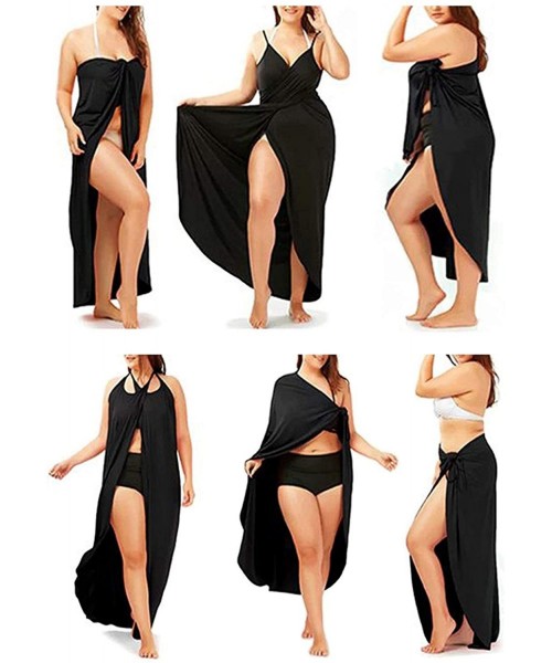 Cover-Ups Womens Bikini Beach Cover Ups - Plus Size Spaghetti Strap Cover Up for Swimwear Backless Bathing Swimsuit Wrap Long...