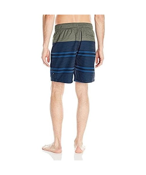 Trunks Men's Quick Dry Striped Swim Trunk - Sunshine - CD12N0JR789