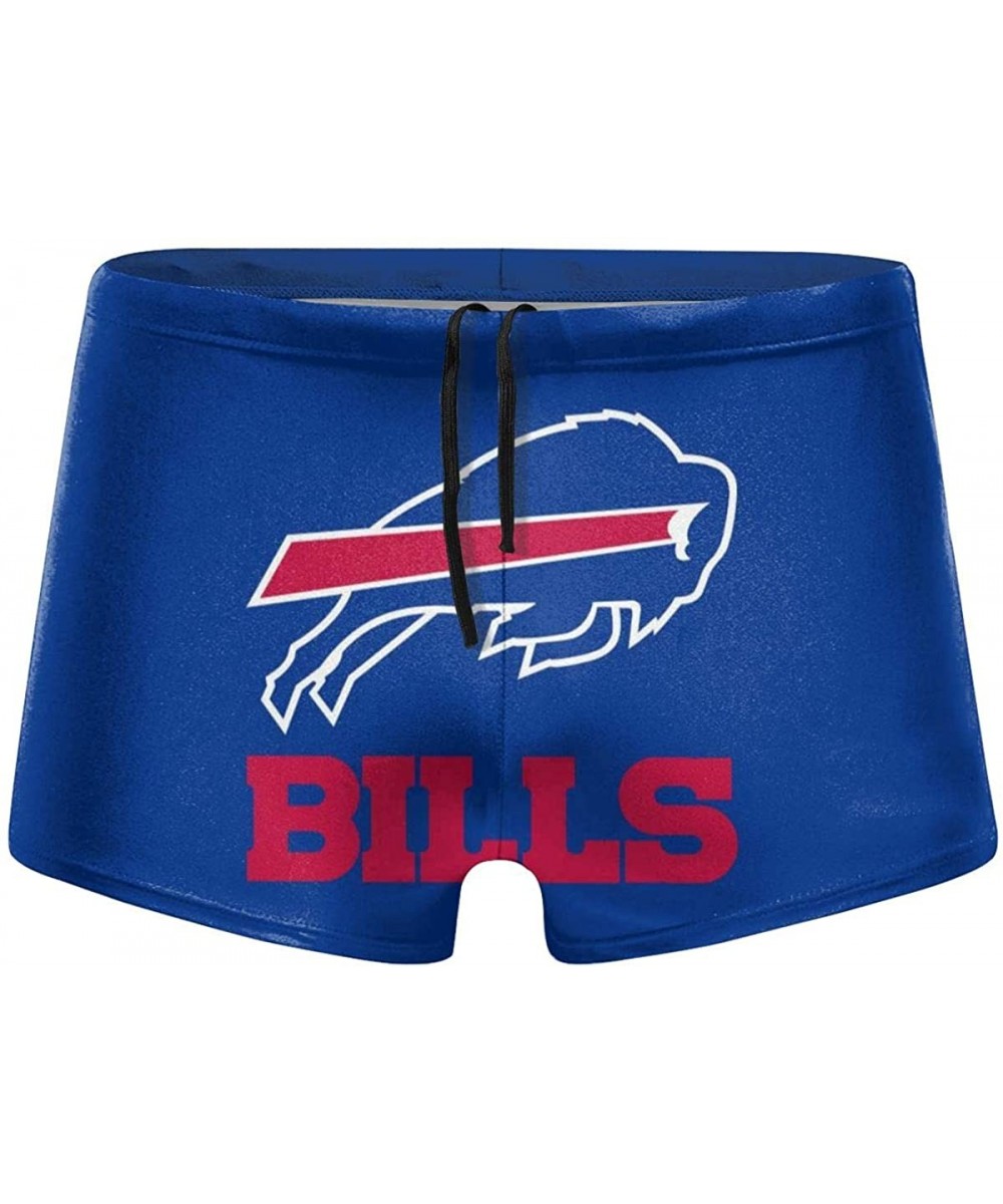 Briefs Men's New York Je-ts Swimwear Trunks Square Leg Boxer Brief Swimsuit Swim Underwear - Buffalo Bills - CE194R8540E