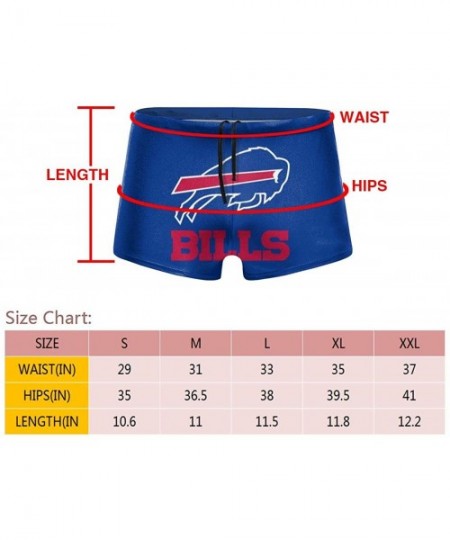 Briefs Men's New York Je-ts Swimwear Trunks Square Leg Boxer Brief Swimsuit Swim Underwear - Buffalo Bills - CE194R8540E