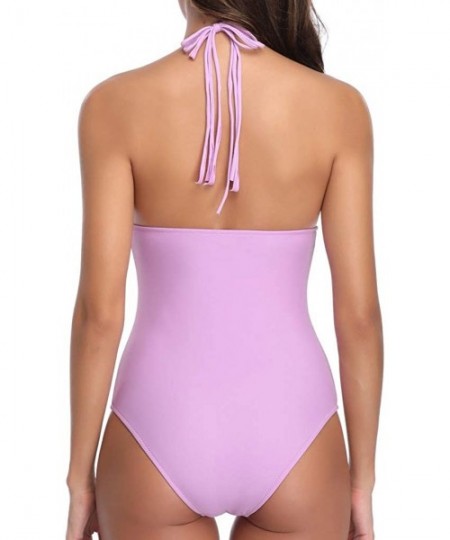 Sets Casual Swimsuits for Womens Swimming Costume Padded Swimsuit Monokini Push Up Bikini Sets Swimwear - G-purple - C018UENDRZT