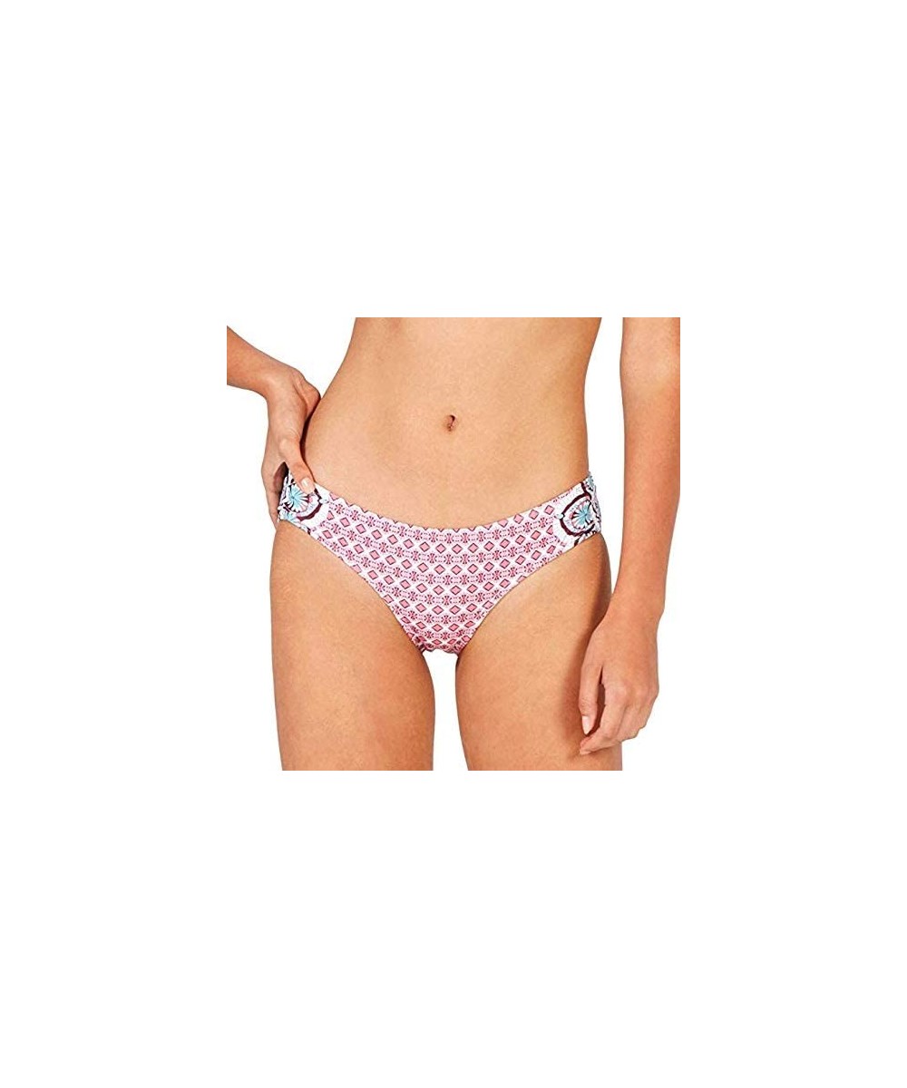 Tankinis Women's Aztec Hipster Bikini Swim Bottom - Pink - CY18UUENC75