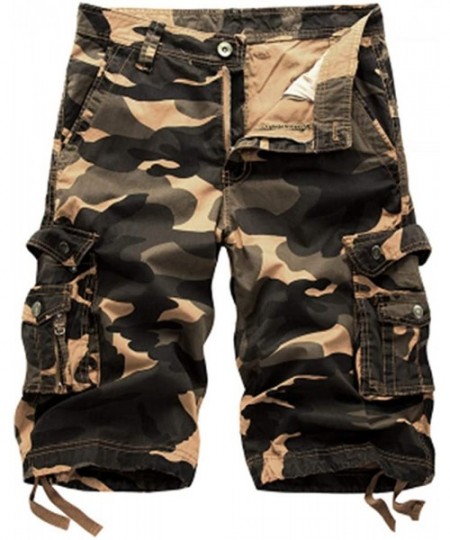 Board Shorts Military Camo Cargo Shorts Summer Fashion Camouflage Multi-Pocket Homme Army Casual Shorts Plus Size 40 - Khaki ...