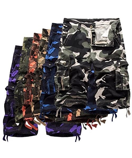 Board Shorts Military Camo Cargo Shorts Summer Fashion Camouflage Multi-Pocket Homme Army Casual Shorts Plus Size 40 - Khaki ...