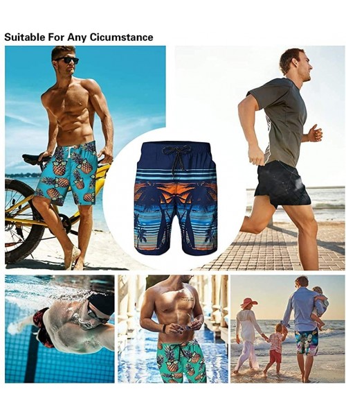 Trunks Men's Cool Swim Trunks Quick Dry 3D Printed Casual Hawaiian Mesh Lining Beach Board Shorts with Pockets M-XXL - Unicor...