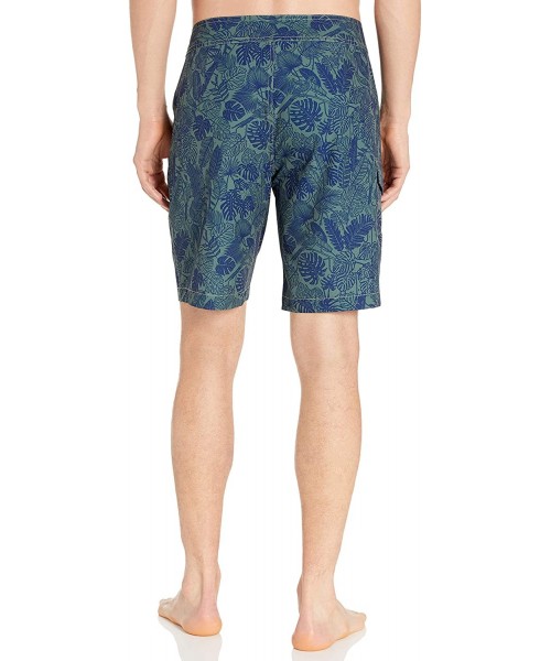 Board Shorts Men's Swim Boardshort 9" - Green Parrot Print - CS18KOKTLTM