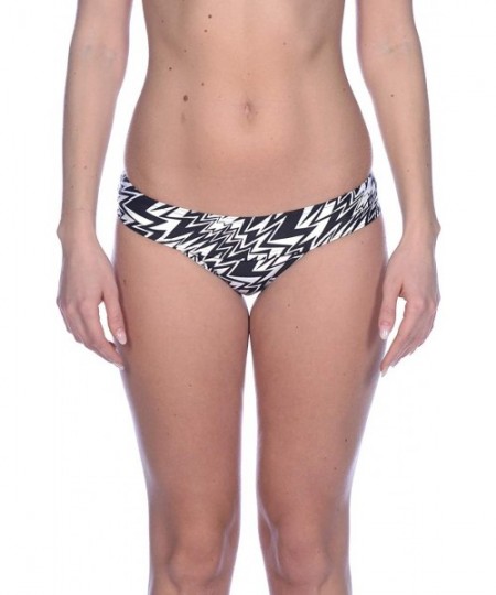 Tankinis Womens Rule Breaker Desire Brief MaxLife Bikini Bottom - Black - White - C318UOWYAEA