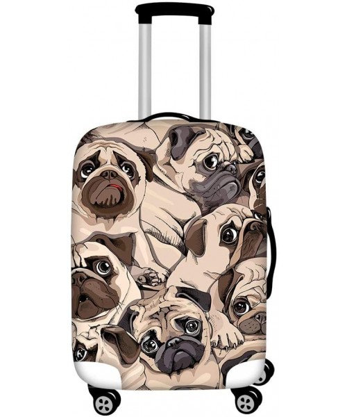 Cover-Ups Funny Luggage Protect Cover Pug Pattern Dust-proof Suitcase Cover Spandex Washable Cover 26-28Inch - Funny Pug - CN...