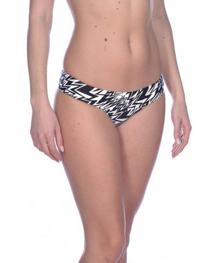 Tankinis Womens Rule Breaker Desire Brief MaxLife Bikini Bottom - Black - White - C318UOWYAEA