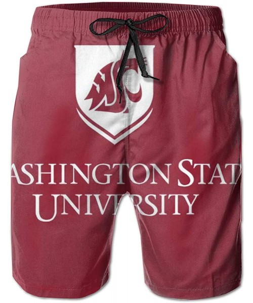 Board Shorts Men's Quick Dry Swim Shorts with Mesh Lining Swimwear Bathing Suits Leisure Shorts - Washington State Cougars-2 ...