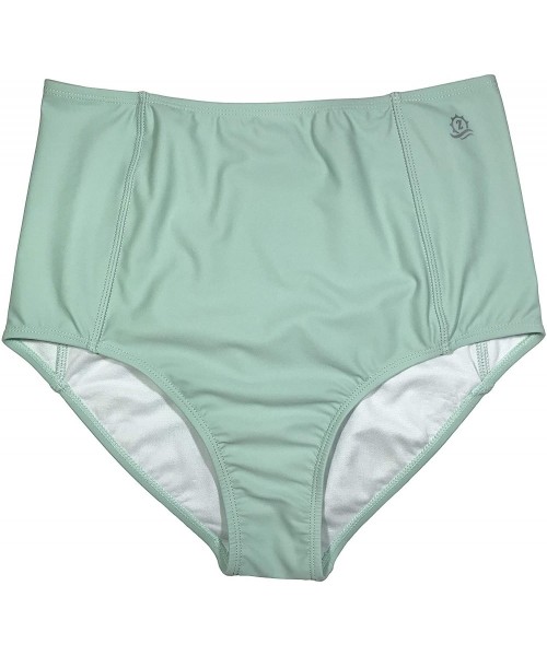 Tankinis Women's Sun Protection High Waist Bottoms UPF 50+ (Multiple Colors) - Green - CJ18TLHM34T