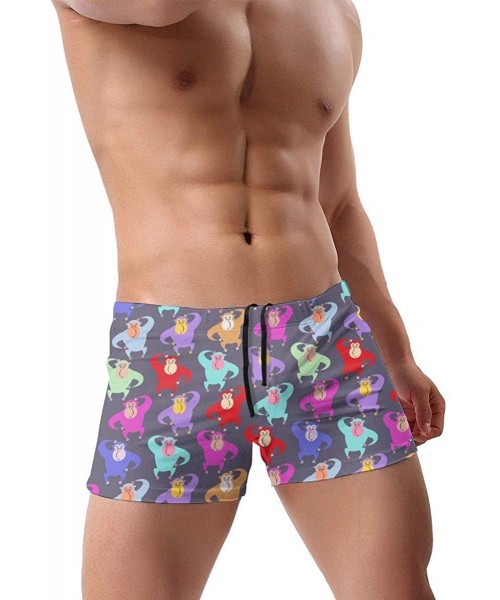 Briefs Giraffe On The Shore at Night with A Full Moon Men's Swimwear Funny Swim Boxer Briefs Quick Dry Swimming Shorts - Mult...