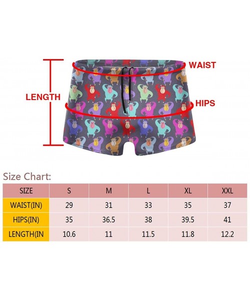 Briefs Giraffe On The Shore at Night with A Full Moon Men's Swimwear Funny Swim Boxer Briefs Quick Dry Swimming Shorts - Mult...