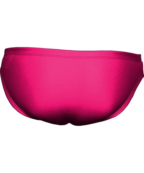 Racing Solid Polyflex Euro Brief Fully Front and Back Lined - Fuchsia Pink - CZ11BL39OEF