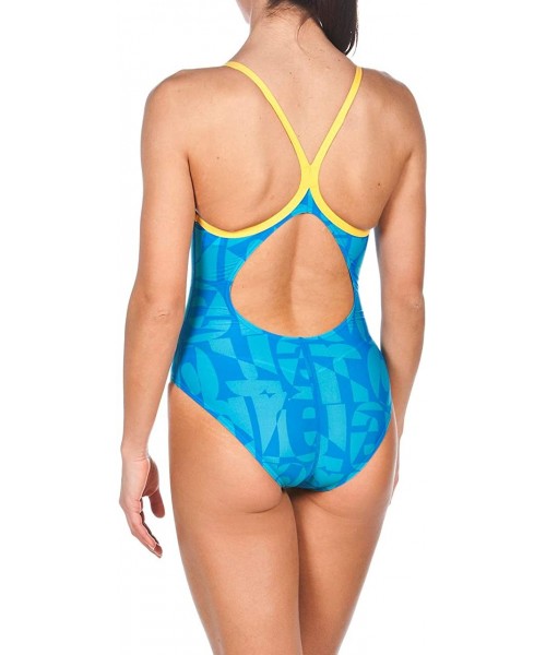 Racing Women's Gallery Light Drop Back one Piece - Royal/Turquoise - CE183652NKX