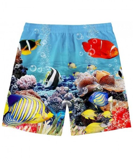 Board Shorts Beach Shorts Board Men's Summer Swim Trunks with Pockets Sports Shorts - Underwater World - CC18OOYA7XW