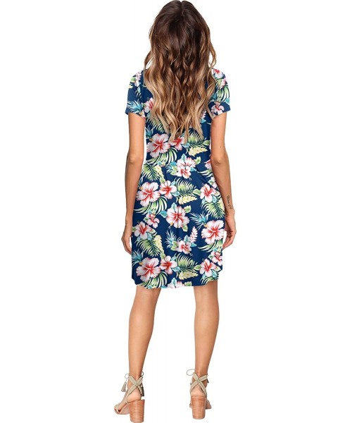 Cover-Ups Womens Dresses Summer Casual Loose Swing Sundress with Pockets - D Green Leaf - CF190L5G7MD