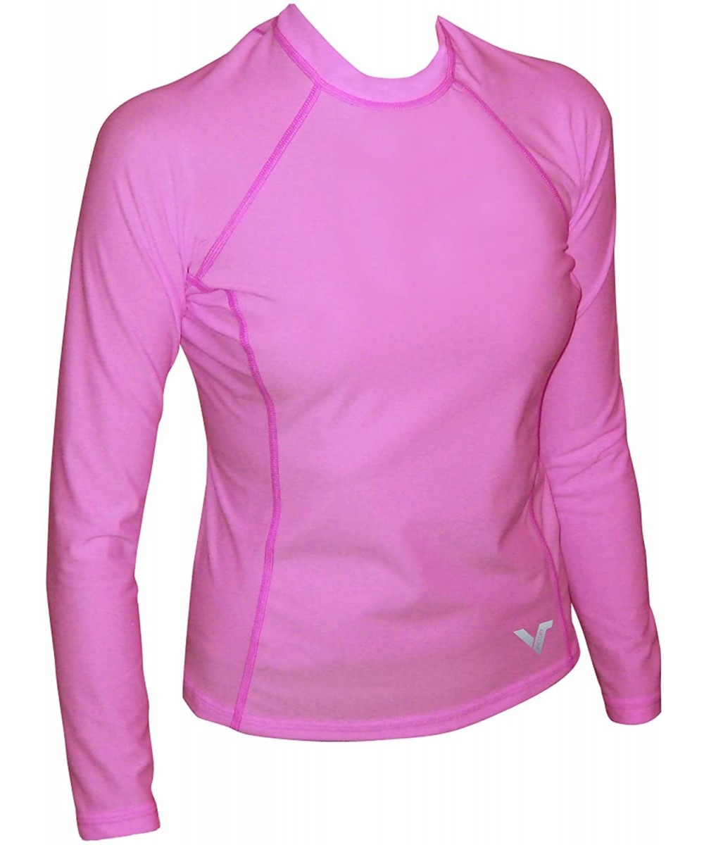 Rash Guards Women's Rash Guard - Rose Pink - C911J0T7ZA1