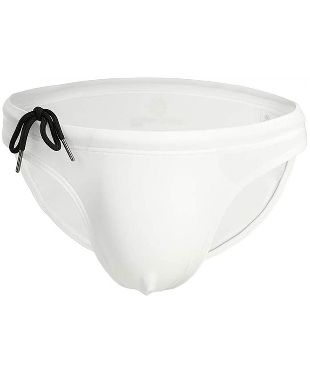 Briefs Men's Cotton Briefs Sexy Panties U Convex Bag Slim Briefs - White - CA193QWGZ5E