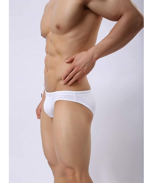 Briefs Men's Cotton Briefs Sexy Panties U Convex Bag Slim Briefs - White - CA193QWGZ5E