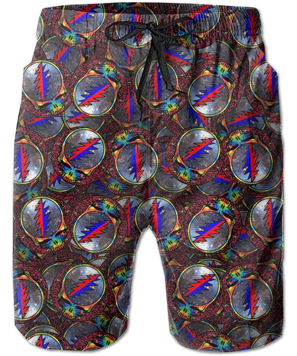 Board Shorts Grateful-Dead Skulls Men Shorts 100% Polyester Fashion Beach Shorts - Grateful Dead H - C7190SX4U7S