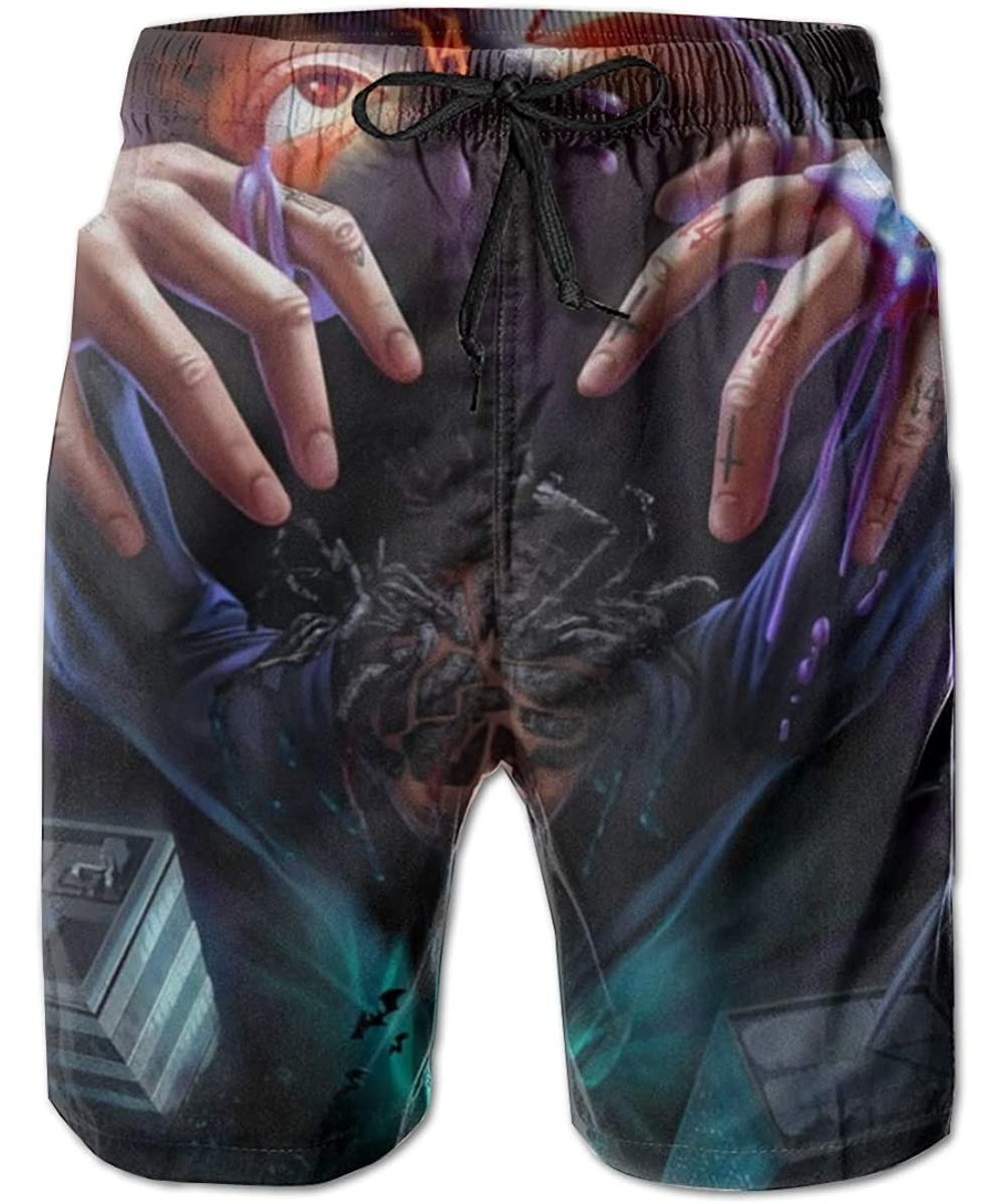 Trunks Man Summer Classic Quick Dry Walking Drawstring Swim Trunks-Trippie Redd A Love Letter to You - White - CB19E9K50IQ