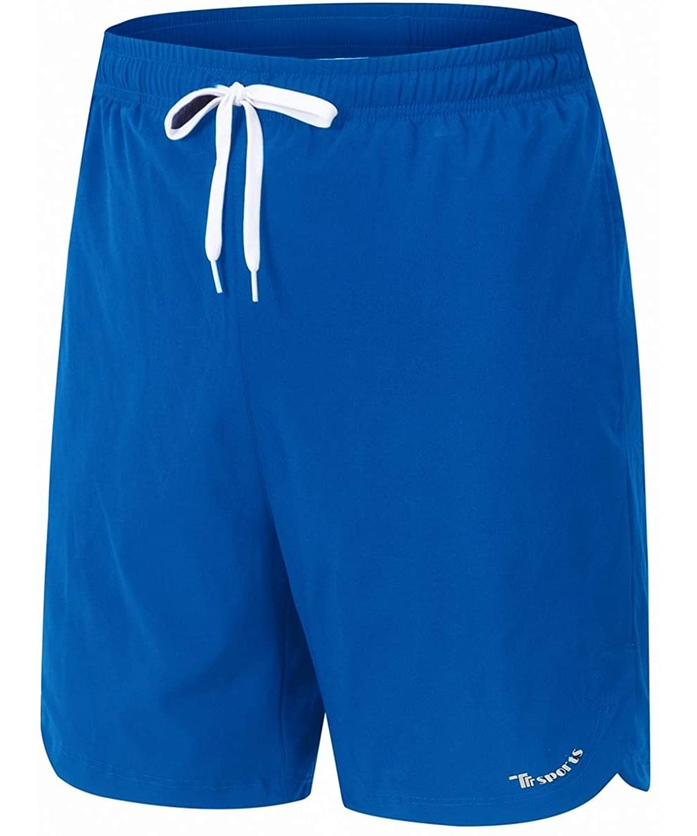 Trunks Men's Quick Dry Beach Shorts Swim Trunks with Mesh Lining - Light Blue - CQ18O77WA83