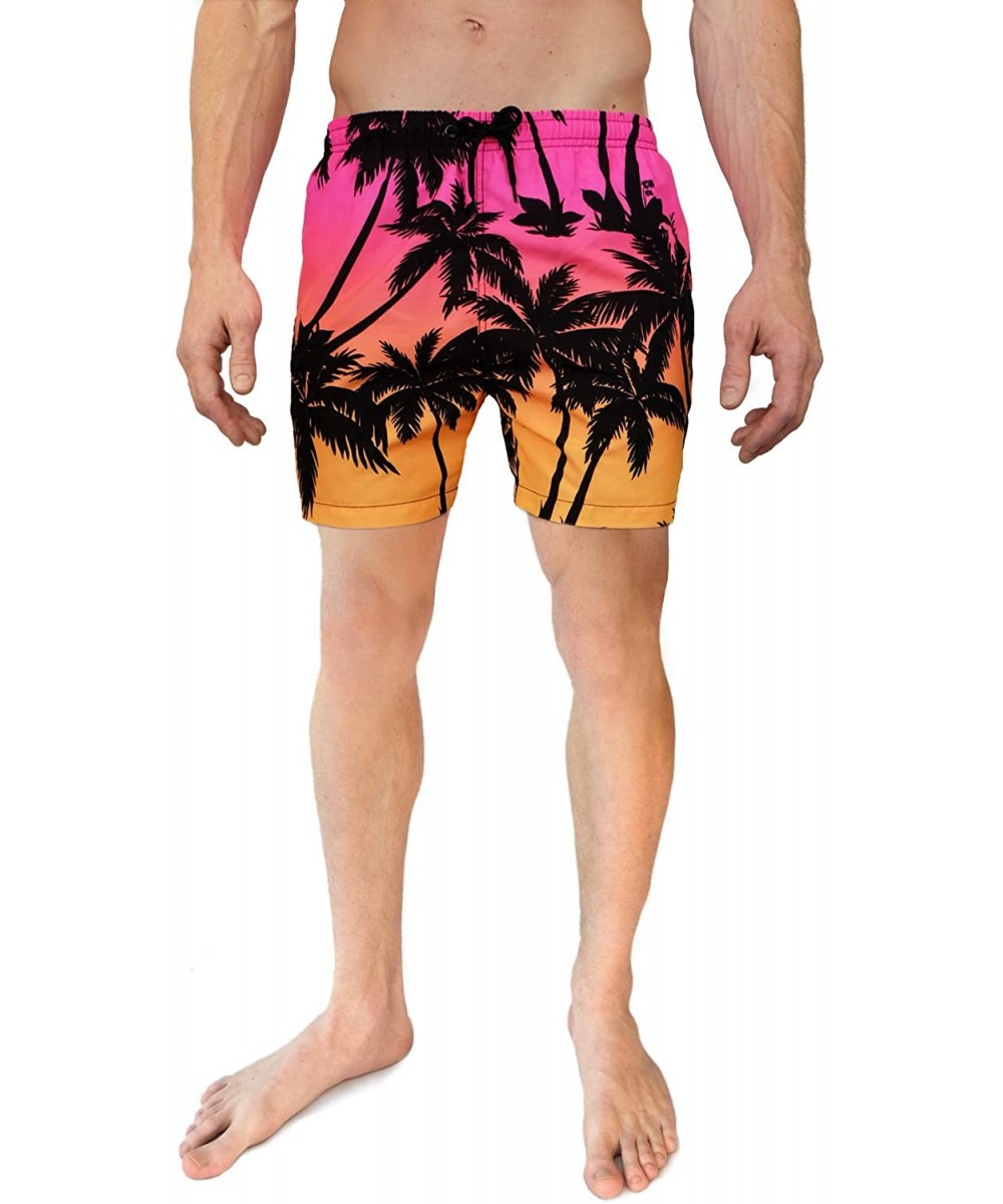 Trunks Men's Swim Trunks - Retro Style Summer Swim Suits for Men - The Socal Sunsets - C818QL7ERIO