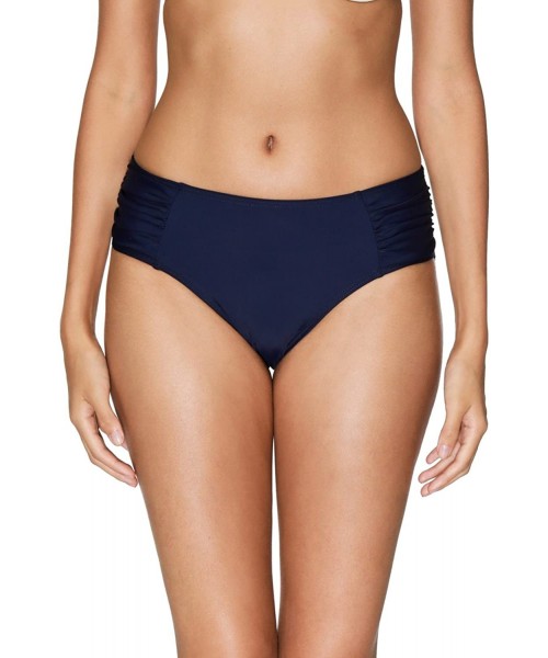 Bottoms Women's Bikini Bottoms Ruched Swim Bottom High Cut Swimsuit Shorts Briefs - Navy - CG18G3LZH8H