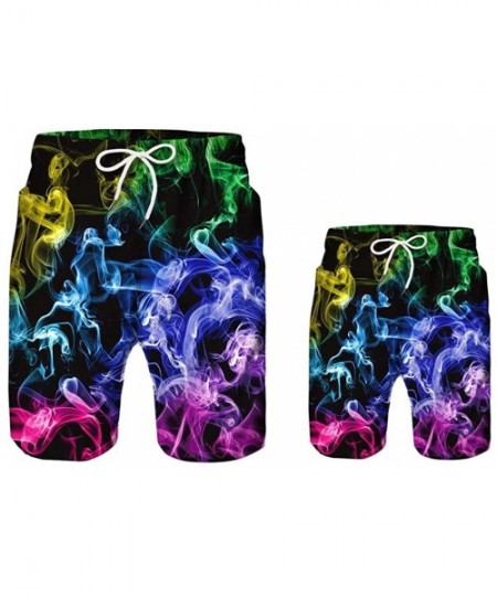 Trunks Swimsuit Men's Quick Dry Printed Short Swim Trunks with Mesh Lining Swimwear Bathing Suits - B - CH1960088IC