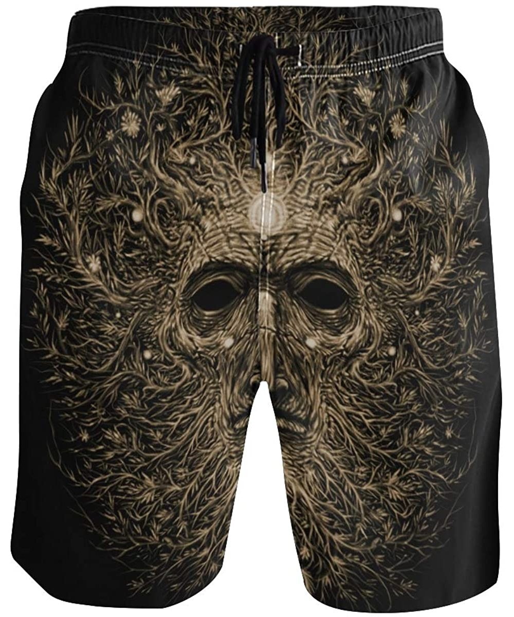 Board Shorts Forest Magic Character Old Tree Mens Swim Trunks Quick Dry Board Shorts Summer Beach Short with Pockets - CQ19E8...